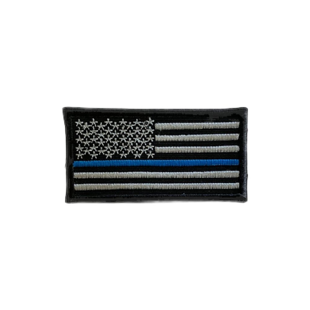 Patch/Emblem Muted flag thin blue line (sew on only)